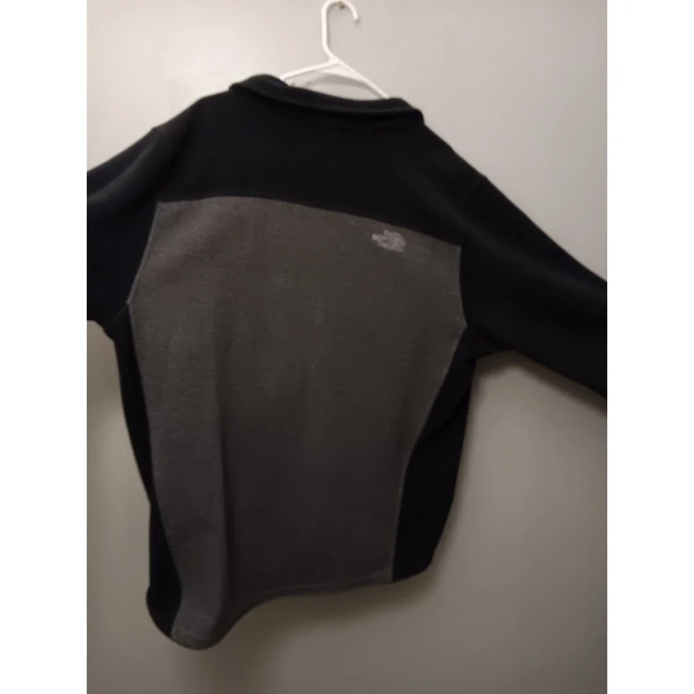 The North Face Men's XL Gray Black Full Zip Fleece Jacket Outdoor Hiking EUC